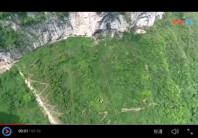 貴州省萬(wàn)山鎮(zhèn)朱砂古鎮(zhèn)滑索
